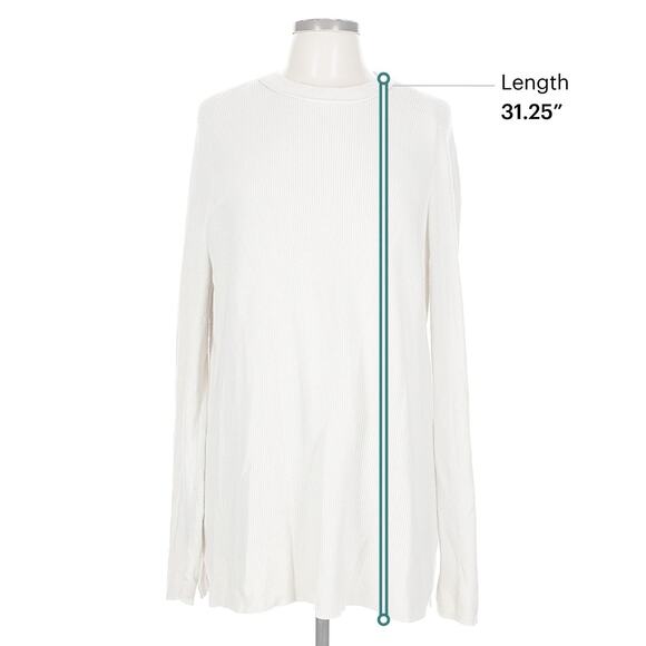 Lululemon Textured Knit Crewneck Sweater Ivory ribbed Long Sleeve Pullover Men L - Picture 5 of 7